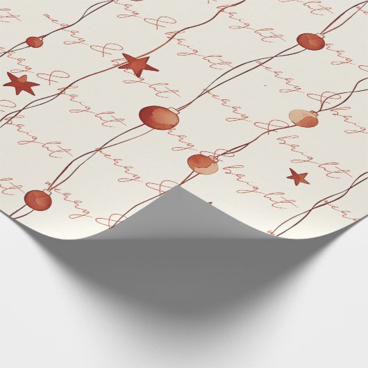 Vrolijk en helder minimalistisch hangende Ornament Cadeaupapier (Hoek)