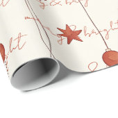 Vrolijk en helder minimalistisch hangende Ornament Cadeaupapier (Rol Hoek)