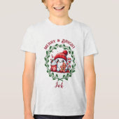 Vrolijk en helder Modern Kerst T-shirt (Voorkant)