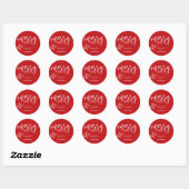 Vrolijk en helder | Modern kerstscript Ronde Sticker (Vel)