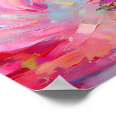 Vrolijk en helder moderne Abstracte kerstboom Poster (Hoek)