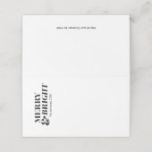 Vrolijk en helder moderne kersttypografie (Buitenkant ongevouwen)