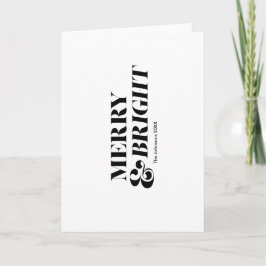 Vrolijk en helder moderne kersttypografie kaart