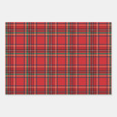 Vrolijk en helder rood kerstfeest inpakpapier vel (Voorkant 3)