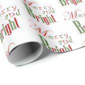 Vrolijk en helder, rood 'n groen cadeaupapier (Rol Hoek)