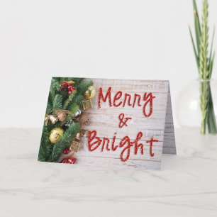 Vrolijk en Helder schitter Kerstkaart Feestdagen Kaart