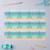 Vrolijk en helder strand Kerstmis Tissuepapier (Craft)