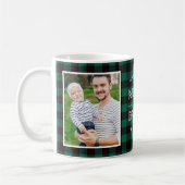 Vrolijk en helder trendy groen geplakt met 2 foto' koffiemok (Links)