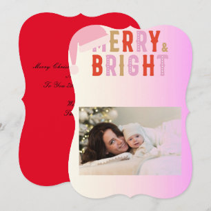 Vrolijk en helder wenskaart Kerst Kaart