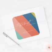 Vrolijk en licht gestreept vakantie Sticker (Envelop)