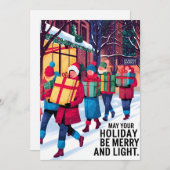 Vrolijk en licht - kerst Kaart (Voorkant / Achterkant)