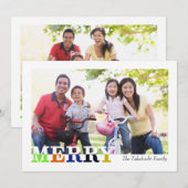 Vrolijk en licht voor en achter vakantie Kaart (Voorkant / Achterkant)