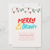 Vrolijk en stralend kerstfeest uitnodigen kaart (Voorkant)