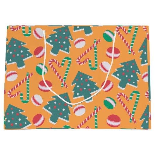 Vrolijk en zoet kerstfeest groot cadeauzakje (Voorkant)