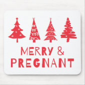 Vrolijk en zwanger met Kerstmis Muismat (Voorkant)