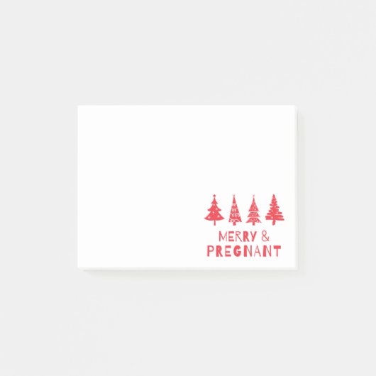 Vrolijk en zwanger met Kerstmis Post-it® Notes (Voorkant)