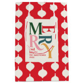 Vrolijk  feestdagen medium cadeauzakje (Voorkant)