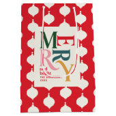 Vrolijk  feestdagen medium cadeauzakje (Achterkant)