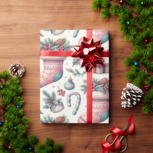 Vrolijk feestelijk kerstinpakpapier cadeaupapier (Feestdagen Geschenken)