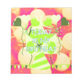 Vrolijk feestontwerp: vandaag is mijn verjaardag notitieblok (Voorkant)