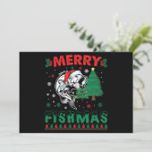 Vrolijk Fishmas Vis Vist Papa Visser Kerstmis Kaart (Staand voorkant)