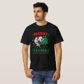 Vrolijk Fishmas Vis Vist Papa Visser Kerstmis T-shirt (Voorkant volledig)