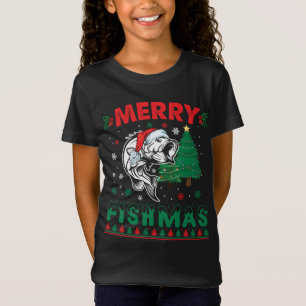 Vrolijk Fishmas Vis Vist Papa Visser Kerstmis T-shirt