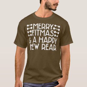 Vrolijk Fitmas en Een Gelukkig Nieuw Achter 1 T-shirt
