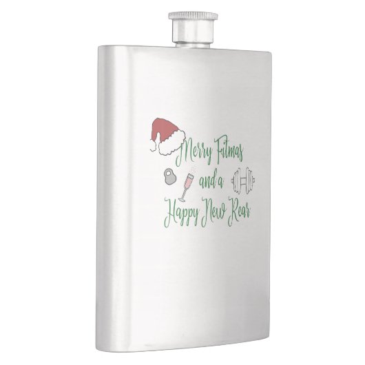Vrolijk Fitmas en een Gelukkig Nieuw Achter Flacon (Rechts)