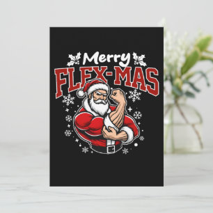Vrolijk Flex-mas! Super Santa is er! Kaart