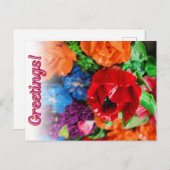 Vrolijk floraal briefkaart (Voorkant / Achterkant)