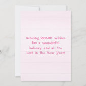 Vrolijk Florida Kerst Roze Flamingo Witte Boom Feestdagenkaart (Achterkant)