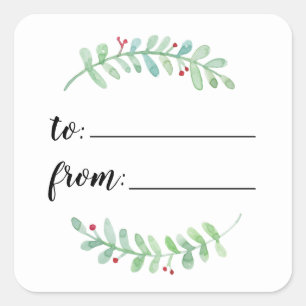 Vrolijk Garland Vakantie naar cadeau van ruil Vierkante Sticker
