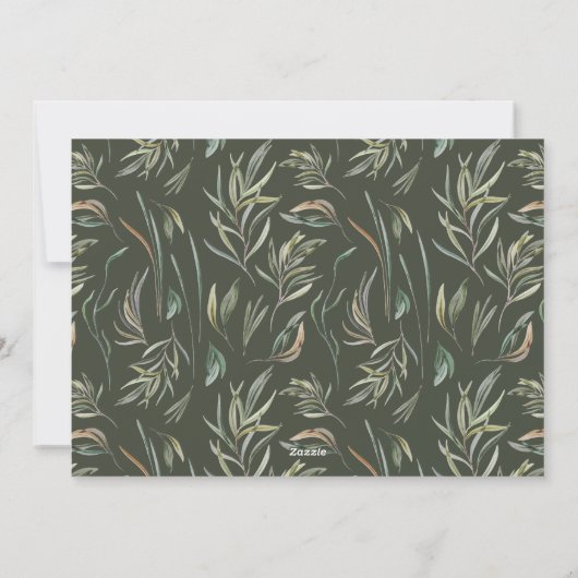 Vrolijk & getrouwd Elegante foto modern botanisch Feestdagenkaart (Achterkant)