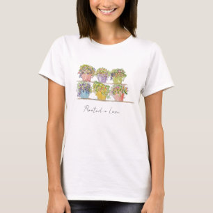 Vrolijk geworteld in de liefde Bloemenmarkt T-shirt