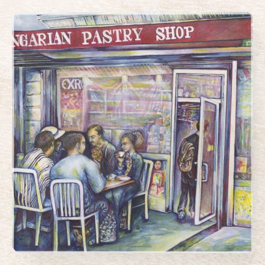 vrolijk glazen onderzetter (Voorkant)