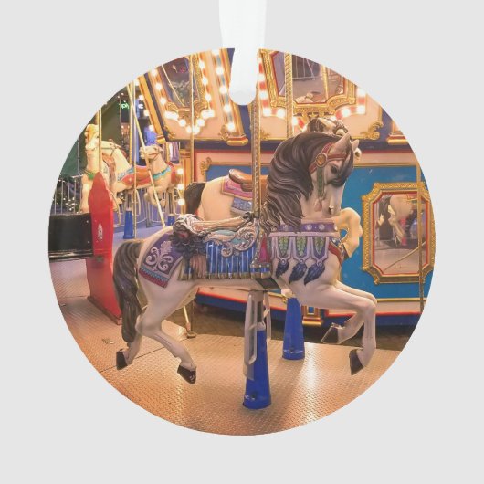 Vrolijk Go Rond Acryl Kerstmis Ornament (achterkant)