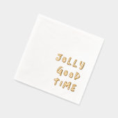 Vrolijk goede tijd speels folie servetten (Links)
