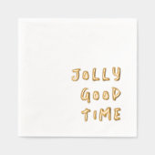 Vrolijk goede tijd speels folie servetten (Voorkant)