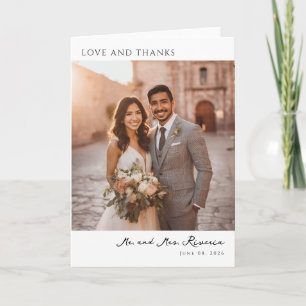 Vrolijk Gouden Romantische Foto Bedankkaart