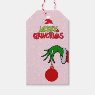 vrolijk Grinchmas Kerstmis Cadeaulabel