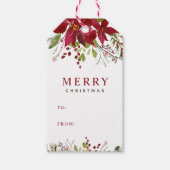 Vrolijk groen Vrolijk Kerstfeest Kraft Cadeaulabel (Voorkant)