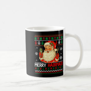 Vrolijk Hairmas Kersttrui Santa Kapper Koffiemok