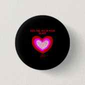 Vrolijk hart ronde Button (Voorkant)