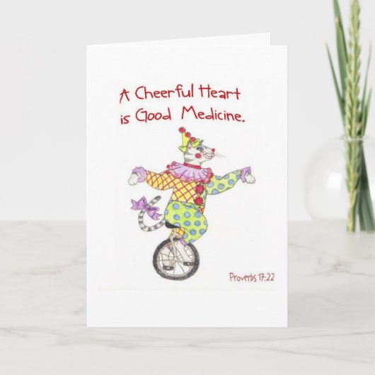 Vrolijk hart wordt goed Kaart (Voorkant)
