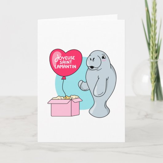 Vrolijk Heilig Lamantin Kaart (Voorkant)