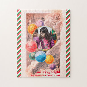 Vrolijk & Helder Chique Familie Foto Kerstbubbels Legpuzzel