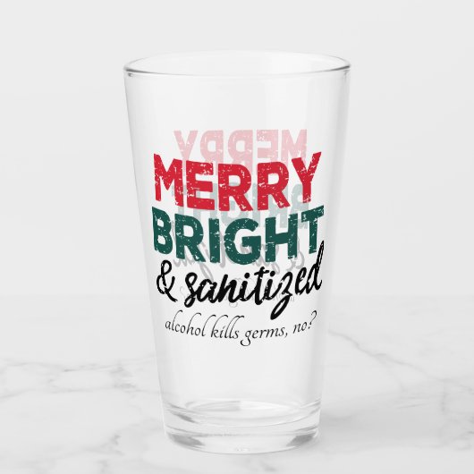 Vrolijk helder en ontsmet | Alcohol doodt ziekteki Glas (Voorkant)