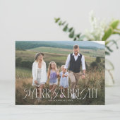 Vrolijk & Helder Horizontale Foto Kerstmis Feestdagenkaart (Staand voorkant)