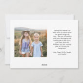 Vrolijk & Helder Horizontale Foto Kerstmis Feestdagenkaart (Achterkant)